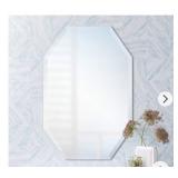 Octagonal Frameless 20" x 28" Beveled Wall Mirror.