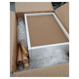 FAMAPY Wood Modern 1-Drawer Bedside Nightstand with Shelf, White