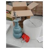 Copper Grove Arans Table Lamp with Off-white Drum Shade (26.5) TL901