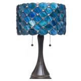 Tiffany Style Bue Jeweled Table Lamp- Retail:$94.49