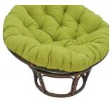 International Caravan Bali Papasan Chair with Solid Cushion - Mojito Lime USED