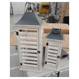 26" & 20" Decorative Wooden Lanterns