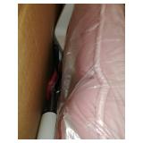 Mainstays Plush Velvet Office Chair, Pearl Blush/white