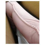 Mainstays Plush Velvet Office Chair, Pearl Blush/white