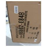 HomePop Round Leatherette Storage Ottoman with Lid Ivory K6862-E848