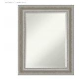Amanti Art Bathroom Wall Mirror (30" x 32"), Parlor Silver Frame - Bathroom Mirror