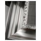 Amanti Art Bathroom Wall Mirror (30" x 32"), Parlor Silver Frame - Bathroom Mirror