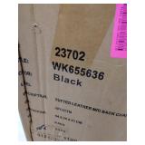 Tufted Black Leather Mid-back Office Chair 23702 WK655636