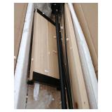 Stratton Home Decor 3 Tier Metal & Wood Wall Shelf, Black S33488