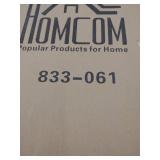 HOMCOM 24" Rustic Industrial Extending Wing Accent End Side Table - Dark Walnut 833-061