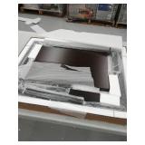 HOMCOM 24" Rustic Industrial Extending Wing Accent End Side Table - Dark Walnut 833-061