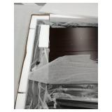 HOMCOM 24" Rustic Industrial Extending Wing Accent End Side Table - Dark Walnut 833-061