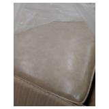 Enova Home Nova 18 Inches Modern Elegant Leather Square Storage Ottoman (Beige) GDOT-016-S-BE