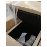 Enova Home Nova 18 Inches Modern Elegant Leather Square Storage Ottoman (Beige) GDOT-016-S-BE