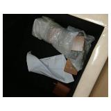 Enova Home Nova 18 Inches Modern Elegant Leather Square Storage Ottoman (Beige) GDOT-016-S-BE