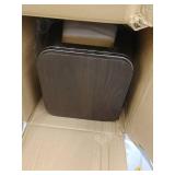 Elite Living rochelle backless stool with wood seat rust brushed gunmetal k36-yf-2