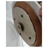 Zuo Modern 101509 Pure 17" Diameter Marble Top Aluminum Side Table, Off-White/Gold- Retail:$199.99