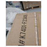 Porch & Den Boucher Modern Metal X-base Ottoman- Retail:$81.99 K7401-F2348