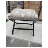 Porch & Den Boucher Modern Metal X-base Ottoman- Retail:$81.99 K7401-F2348
