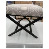 Porch & Den Boucher Modern Metal X-base Ottoman- Retail:$81.99 K7401-F2348