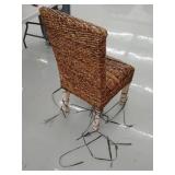 International Caravan Louisa Woven Mahogany Dining Chair- Retail:$111.99 SG 3330( ONLY ONE CHAIR)