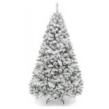 Artificial Christmas Tree Snow Flocked Hinged Tree- Retail:$146.49 CM22068 7.5