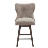 Madison Park Irvine High Wingback Button Tufted Upholstered 27-Inch Swivel Counter Bar Stool with Nailhead Accent- Retail:$242.54 MP104-0391
