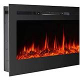 36" Electric Fireplace Heater Recessed &Wall Mounted 750W/1500W- Retail:$283.75
