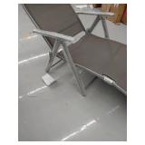 Outsunny Steel Fabric Outdoor Folding Chaise Lounge Chair Recliner with Portable Design & Adjustable Backrest - Grey- Retail:$106.99 84B-184GY