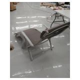 Outsunny Steel Fabric Outdoor Folding Chaise Lounge Chair Recliner with Portable Design & Adjustable Backrest - Grey- Retail:$106.99 84B-184GY