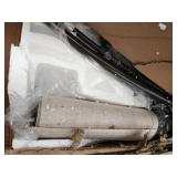 Q-Max Steel Adjustable Arching 81-inch Floor Lamp with Beige Shade and Black Marble Base- Retail:$184.99 SH-6938ES