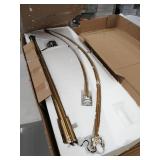 Orbita 81"H LED Dimmable Retractable Arch Floor Lamp, Bulb included, Antique Brass Finish- Retail:$243.49 HL6013-AB