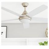 52" Prominence Home Ashby Indoor Glam Ceiling Fan with Remote, Champagne- Retail:$166.49. 51474