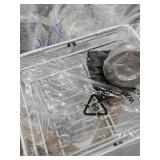 Topmount Drop-In 18-Gauge Stainless Steel 33-1/8 in. x 22 in. x 9 in. 1 Faucet Hole 60/40 Double Bowl Kitchen Sink Dish Rack- Retail:$159.99 MISSING ACCESSORIES