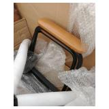 Art Leon Elly Brown Faux Leather Swivel Task Chair with Armrest DC019-YELLOWBROWN