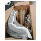 HOMCOM Swivel Bar Stools Set of 2 Bar Height Chairs Adjustable Height Barstool PU Leather Padded with Back - Retail:$233.99. 835-327GY