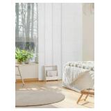 GoDear Design Metallic Luster Blackout Natural Woven Adjustable Sliding Panel, 45.8"- 86" W x 96" L- Retail:$161.49 (ONE PANEL)
