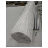 GoDear Design Metallic Luster Blackout Natural Woven Adjustable Sliding Panel, 45.8"- 86" W x 96" L- Retail:$161.49 (ONE PANEL)