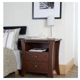 Copper Grove Ettrick Vintage Walnut Modern 2-drawer Nightstand - Retail:$161.49 YNJ-1414-6