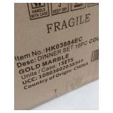 Safdie & Co. Dinnerset Gold Marble Gold HK03884EC MISSING SOME PLATES