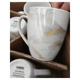 Safdie & Co. Dinnerset Gold Marble Gold HK03884EC MISSING SOME PLATES