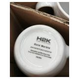 Safdie & Co. Dinnerset Gold Marble Gold HK03884EC MISSING SOME PLATES