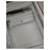 Height Adjustable C Table with Wheels, Sofa Bedside Laptop Side Table- Retail:$154.99 White WC0486