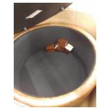 HomePop Large Leatherette Storage Ottoman - Distressed Brown Faux Leather- Retail:$105.99 K6862- YDQY-2