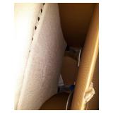 Abbyson Sierra Tufted Cream Linen Wingback Dining Chair- SKU: 5031-48243890