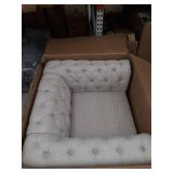 Voll Tufted Club Chair with Nailhead Trim by Christopher Knight Home-, Beige, ITEM#: 72759.00BGE