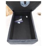 Furniture of America Taif Contemporary Chenille Storage Cocktail Ottoman-