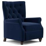 Copper Grove Velvet Push Back Recliner Chair- DARK BLUE, Part#: RCL25-VBF59-PB