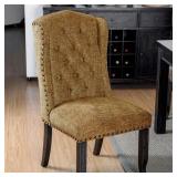 Sania III Collection, ITEM#: CM3324BK-GL-SC-2PKVN 23" Side Chair