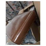 Glitzhome Set of 2 Upholstered PU Dining Chair with Studded Decor- , UPC: 2000600006